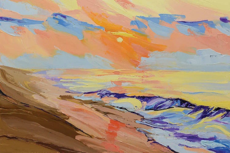 Sunset At The Beach by Maxine Shore wall art