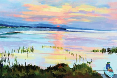 Kayaker On Paine's Creek by Maxine Shore framed wall art