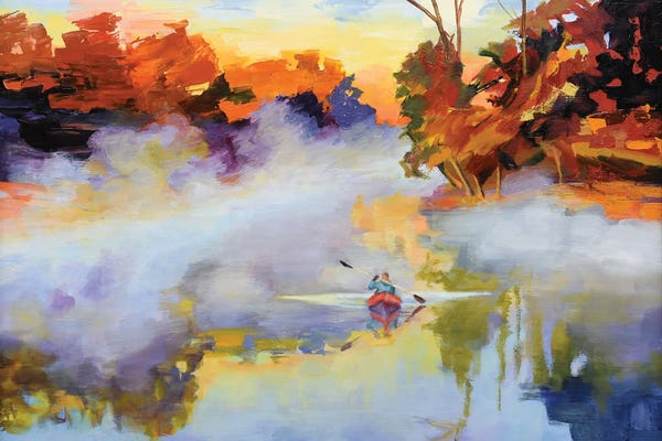 Maxine Shore: Paddling In The Mist by Maxine Shore