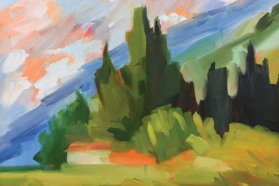 Tuscan Hillside by Maxine Shore canvas print