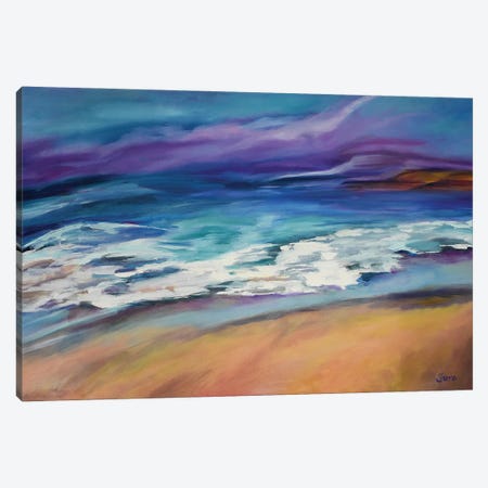 Ocean's Edge Canvas Print #SHO93} by Maxine Shore Canvas Artwork