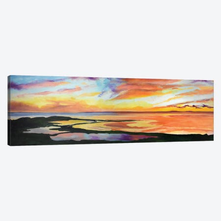 Sunset Reflections Canvas Print #SHO94} by Maxine Shore Canvas Art Print