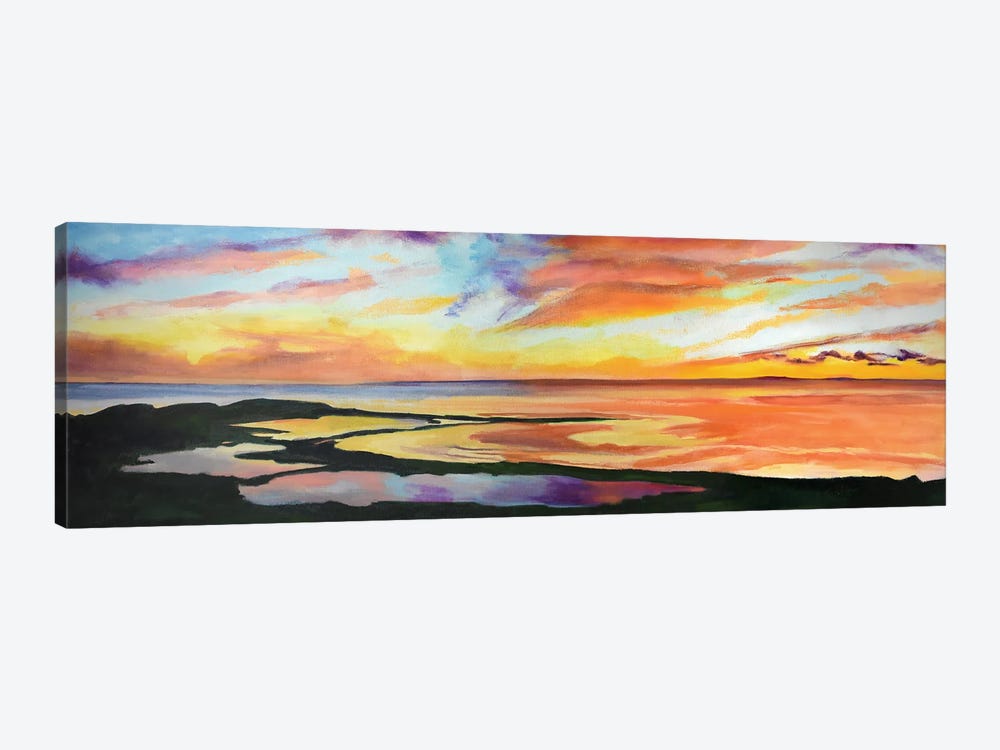 Sunset Reflections by Maxine Shore 1-piece Canvas Wall Art
