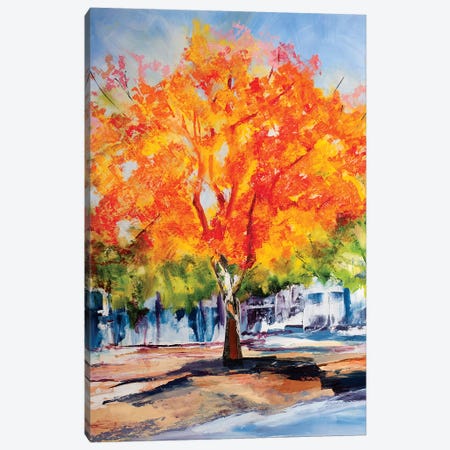 Fall Foliage Canvas Print #SHO9} by Maxine Shore Art Print