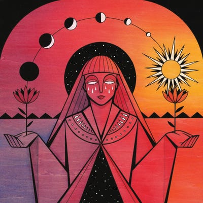 Libra by Saira Holland metal wall art