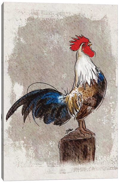 Cock-a-doodle-do Canvas Art Print