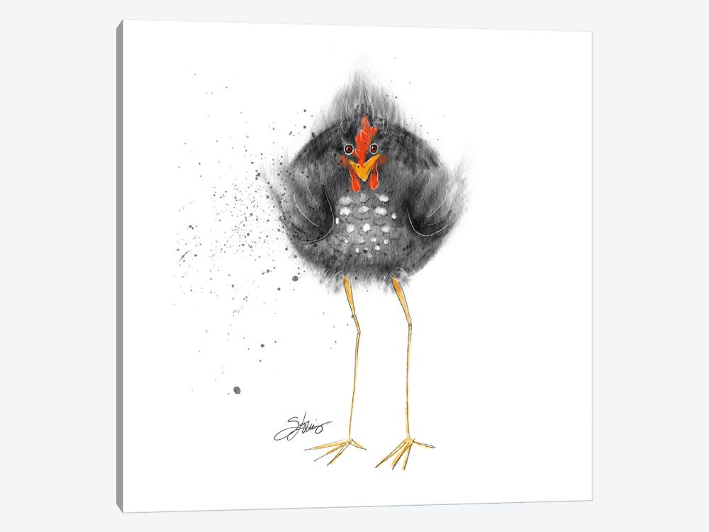Hell Chicken by Shanda Louis 1-piece Canvas Wall Art