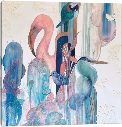 Wild Things Canvas Art Print - Flamingo Art