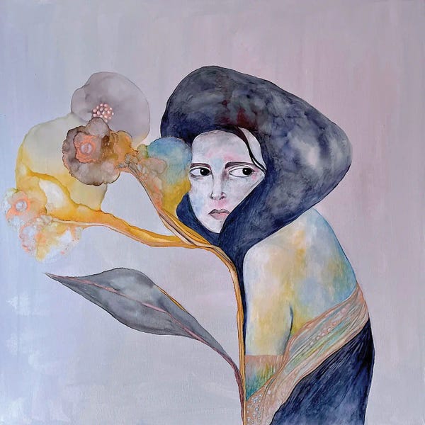 Alcohol Ink: The Stare by Mishel Schwartz