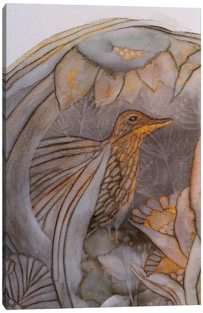 Cocooned Bird Canvas Art Print - Mishel Schwartz