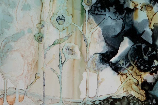 Effortless Earth Tone Abstracts: Getting My Head Out of the Sand by Mishel Schwartz