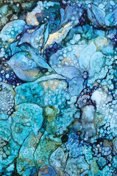 Alcohol Ink: Homage To Van Gogh by Mishel Schwartz