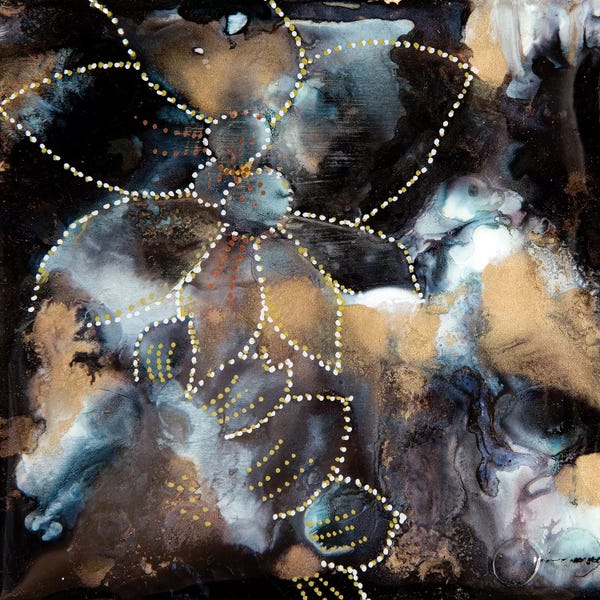 Alcohol Ink: Midnight Floral by Mishel Schwartz