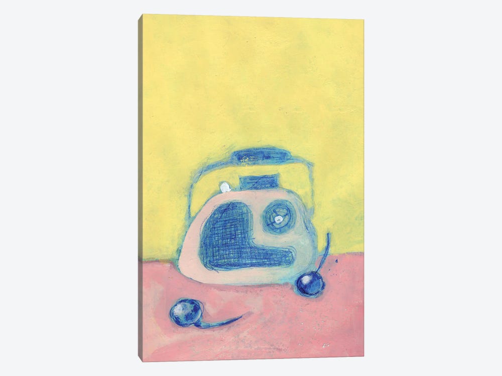 Vintage Radio With Cherries by Jania Sharipzhanova 1-piece Canvas Artwork