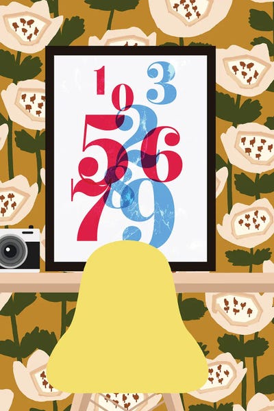 Numbers: Midcentury Interior by Jania Sharipzhanova