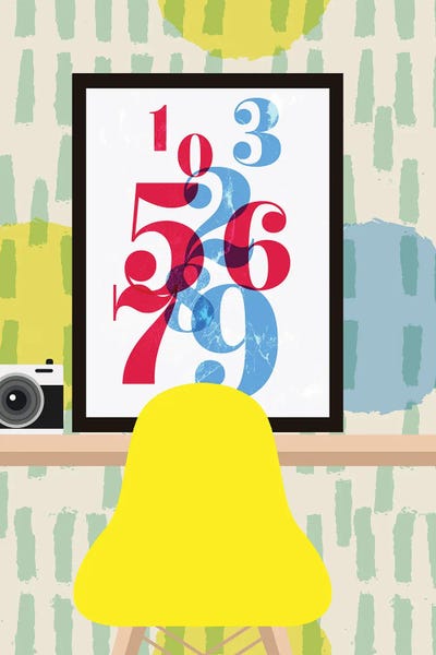 Numbers: Yellow Eames Chair by Jania Sharipzhanova