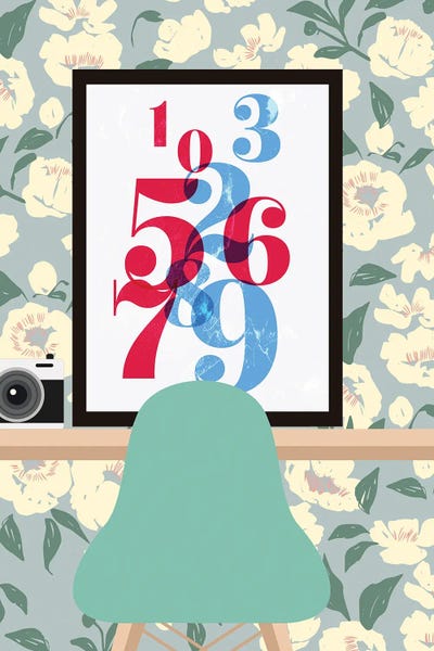 Numbers: Retro Interior by Jania Sharipzhanova