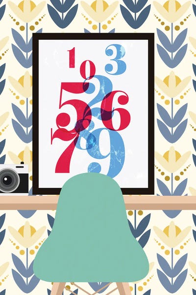 Numbers: Mid Century Interior by Jania Sharipzhanova