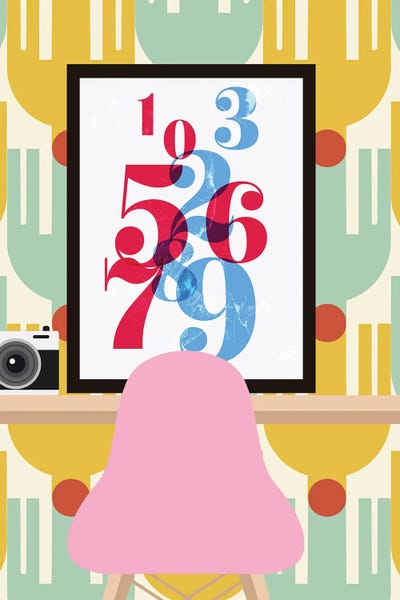 Numbers: Pink Eames Chair by Jania Sharipzhanova