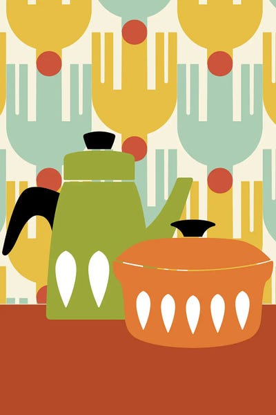 Jania Sharipzhanova: Cathrineholm Lotus Coffeepot by Jania Sharipzhanova