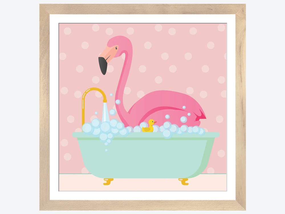 Cute Baby Flamingo In Bathub Watercolor Minimalist Yoga Mat by Jeff  Creation - Pixels