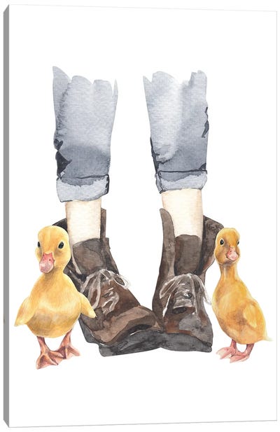 Duckling Canvas Art Print - Duck Art