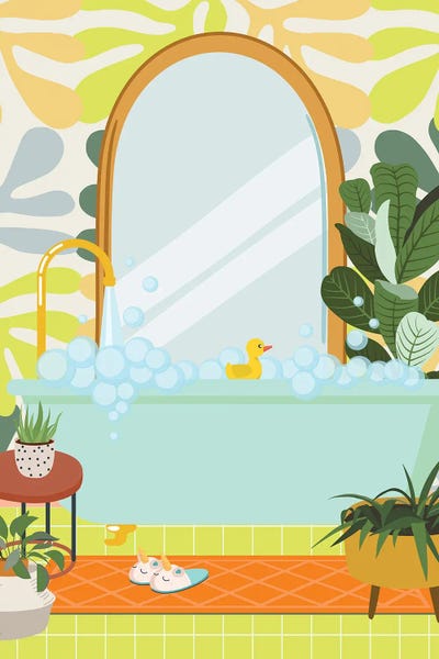 Jania Sharipzhanova: Blue Bath In Matisse Bathroom by Jania Sharipzhanova