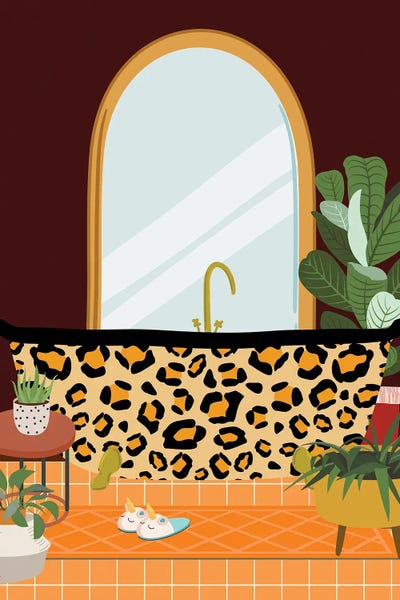 Jania Sharipzhanova: Leopard Bathtub by Jania Sharipzhanova