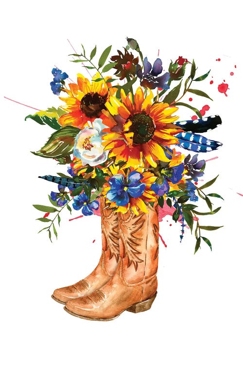 Western Boots by Jania Sharipzhanova wall art