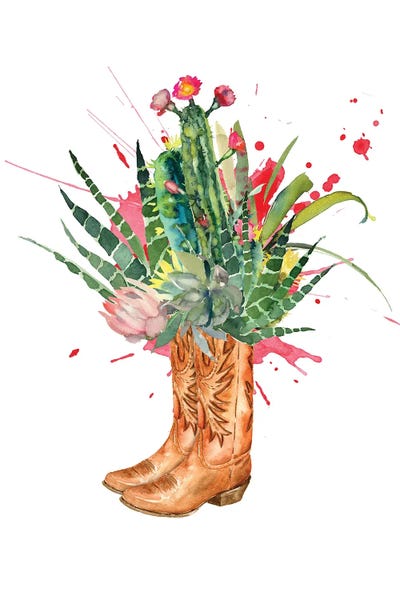 Jania Sharipzhanova: Western Cacti Boots by Jania Sharipzhanova