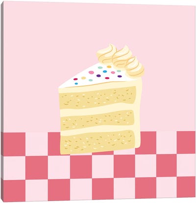 Birthday Cake From Diner Canvas Art Print - Cake & Cupcake Art
