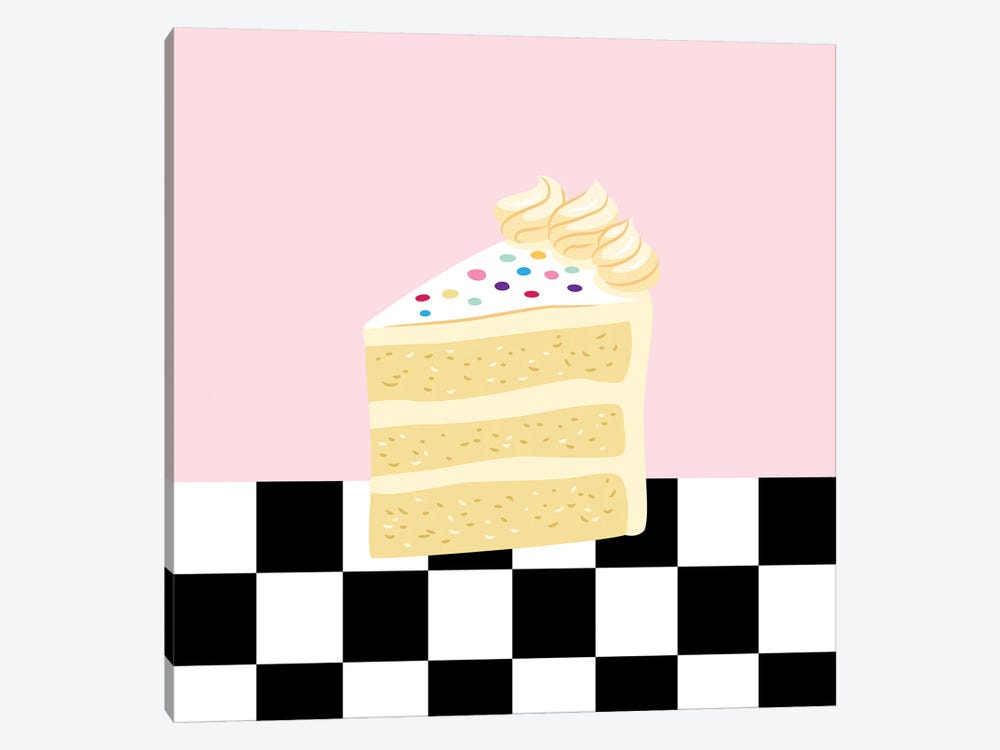 Birthday Cake From Retro Diner by Jania Sharipzhanova 1-piece Art Print