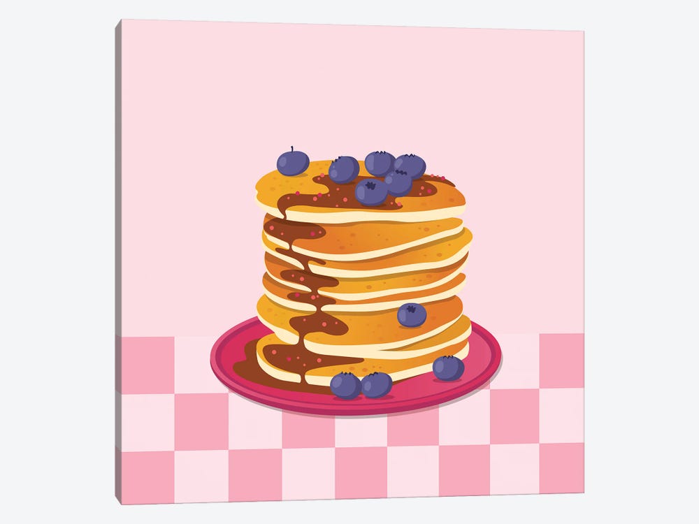Diner Pancakes by Jania Sharipzhanova 1-piece Canvas Artwork