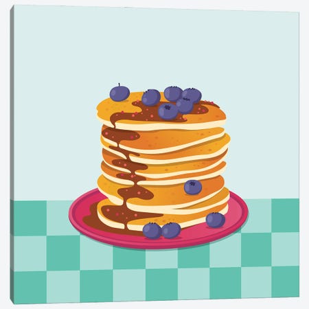 Diner Style Pancakes Canvas Print #SHZ273} by Jania Sharipzhanova Canvas Art Print