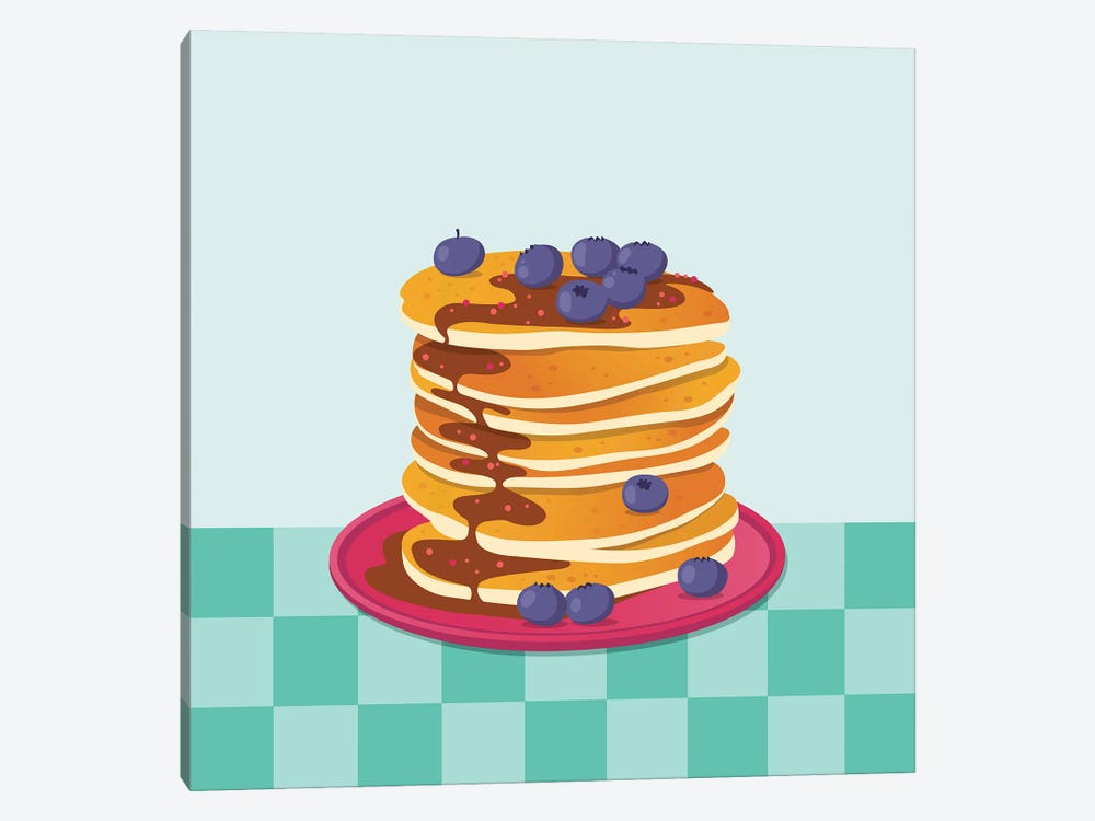 Diner Style Pancakes by Jania Sharipzhanova 1-piece Canvas Print
