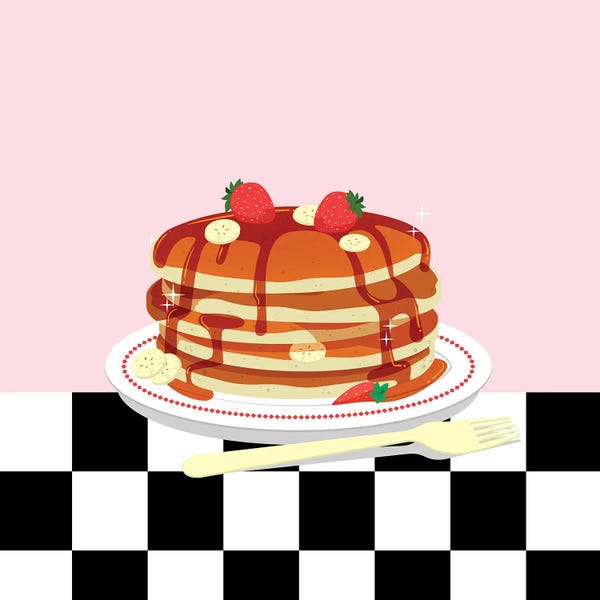 Jania Sharipzhanova: Retro Diner Style Pancakes by Jania Sharipzhanova