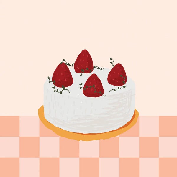 Jania Sharipzhanova: Strawberry Cake by Jania Sharipzhanova
