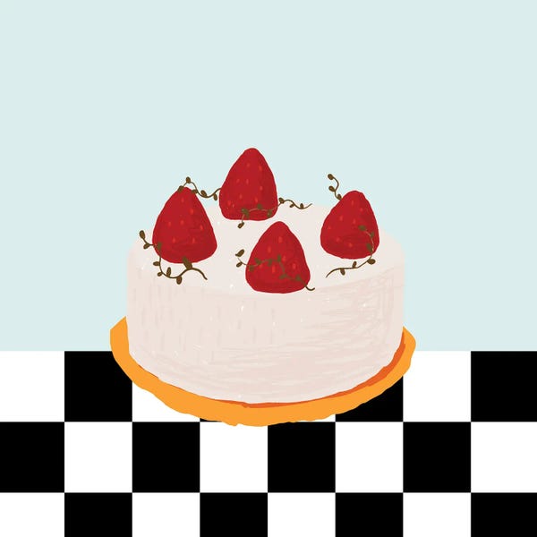 Jania Sharipzhanova: Strawberry Cake From Diner by Jania Sharipzhanova