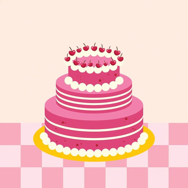Jania Sharipzhanova: Retro Style Cake by Jania Sharipzhanova