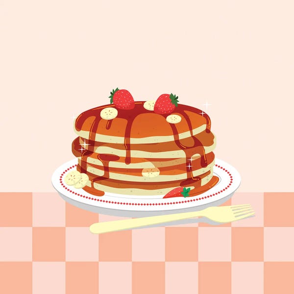Jania Sharipzhanova: Pancakes In Diner by Jania Sharipzhanova