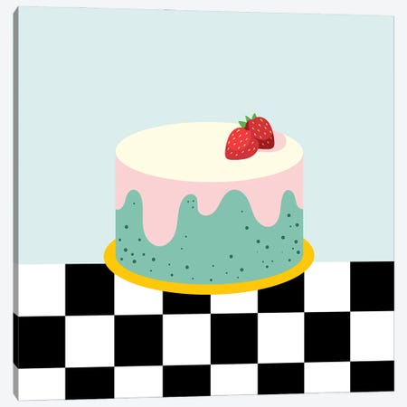 Diner Style Cake Canvas Print #SHZ284} by Jania Sharipzhanova Canvas Print