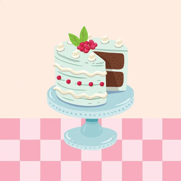 Jania Sharipzhanova: Retro Diner Style Cake by Jania Sharipzhanova