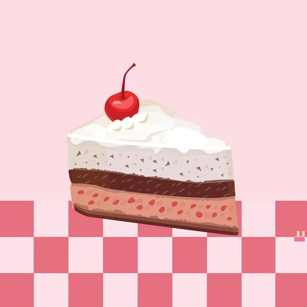 Jania Sharipzhanova: Piece Of Retro Style Cake by Jania Sharipzhanova