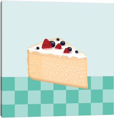 Piece Of Cheesecake Canvas Art Print - Cake & Cupcake Art