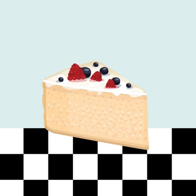 Piece Of Cheesecake From Retro Diner by Jania Sharipzhanova canvas print