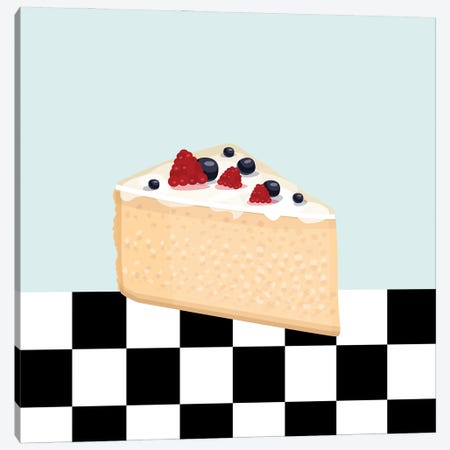 Piece Of Cheesecake From Retro Diner Canvas Print #SHZ294} by Jania Sharipzhanova Canvas Artwork