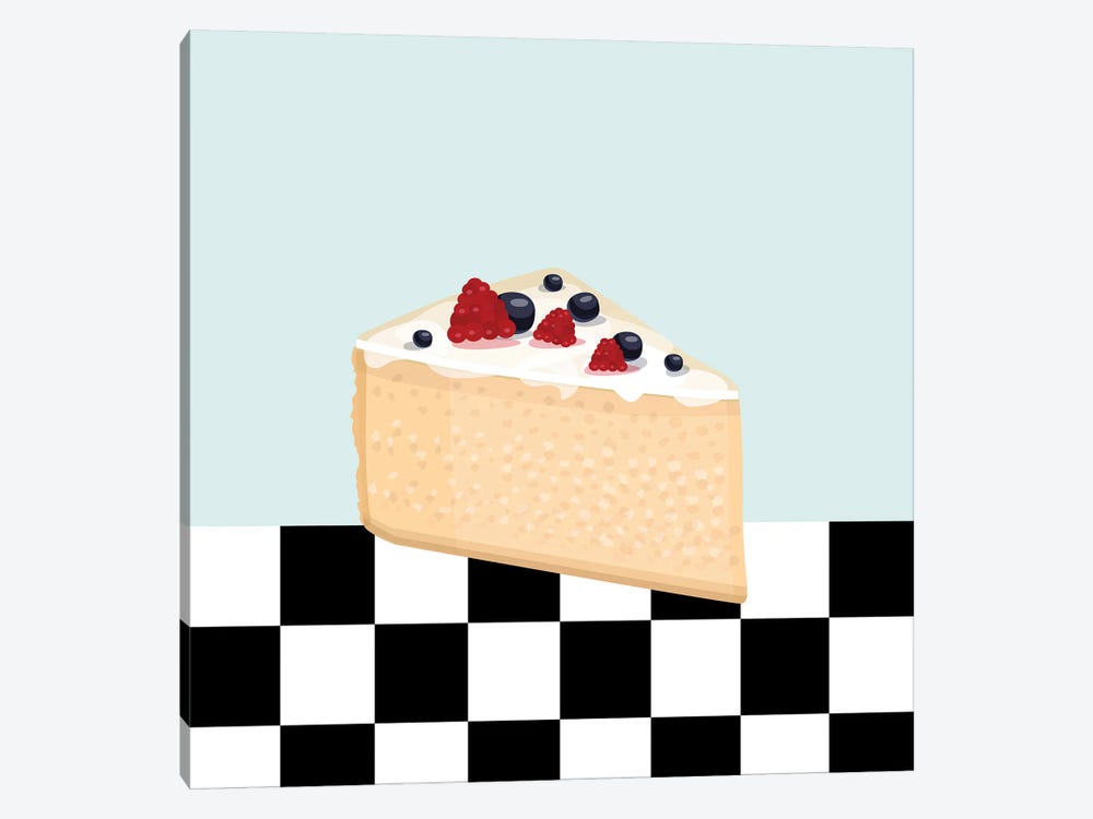 Piece Of Cheesecake From Retro Diner by Jania Sharipzhanova 1-piece Canvas Wall Art