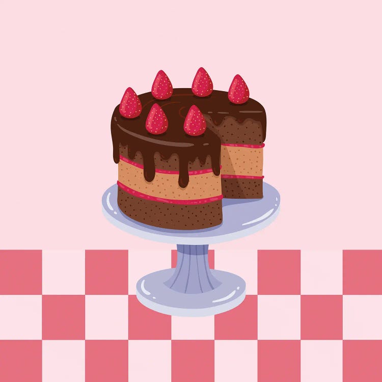 My Chocolate Cake by Jania Sharipzhanova wall art