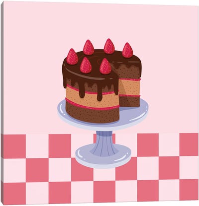 My Chocolate Cake Canvas Art Print - Berry Art
