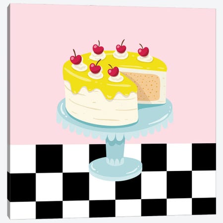 Cake From Vintage Diner Canvas Print #SHZ299} by Jania Sharipzhanova Art Print